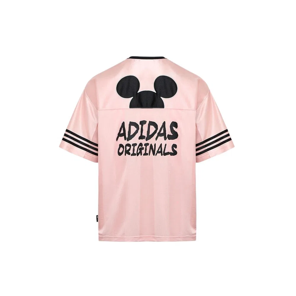 Футболка Adidas Originals x Disney розовая/черная/белая — фото 3