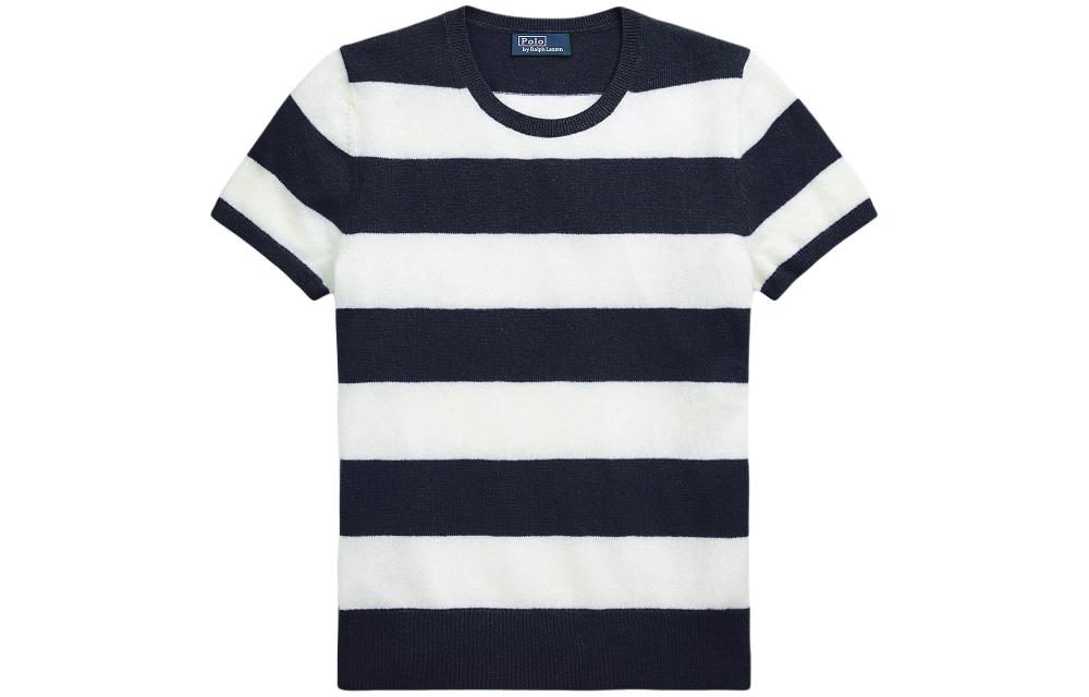 Полосатый вязаный топ из кашемира Polo Ralph Lauren, мультиколор — фото 3