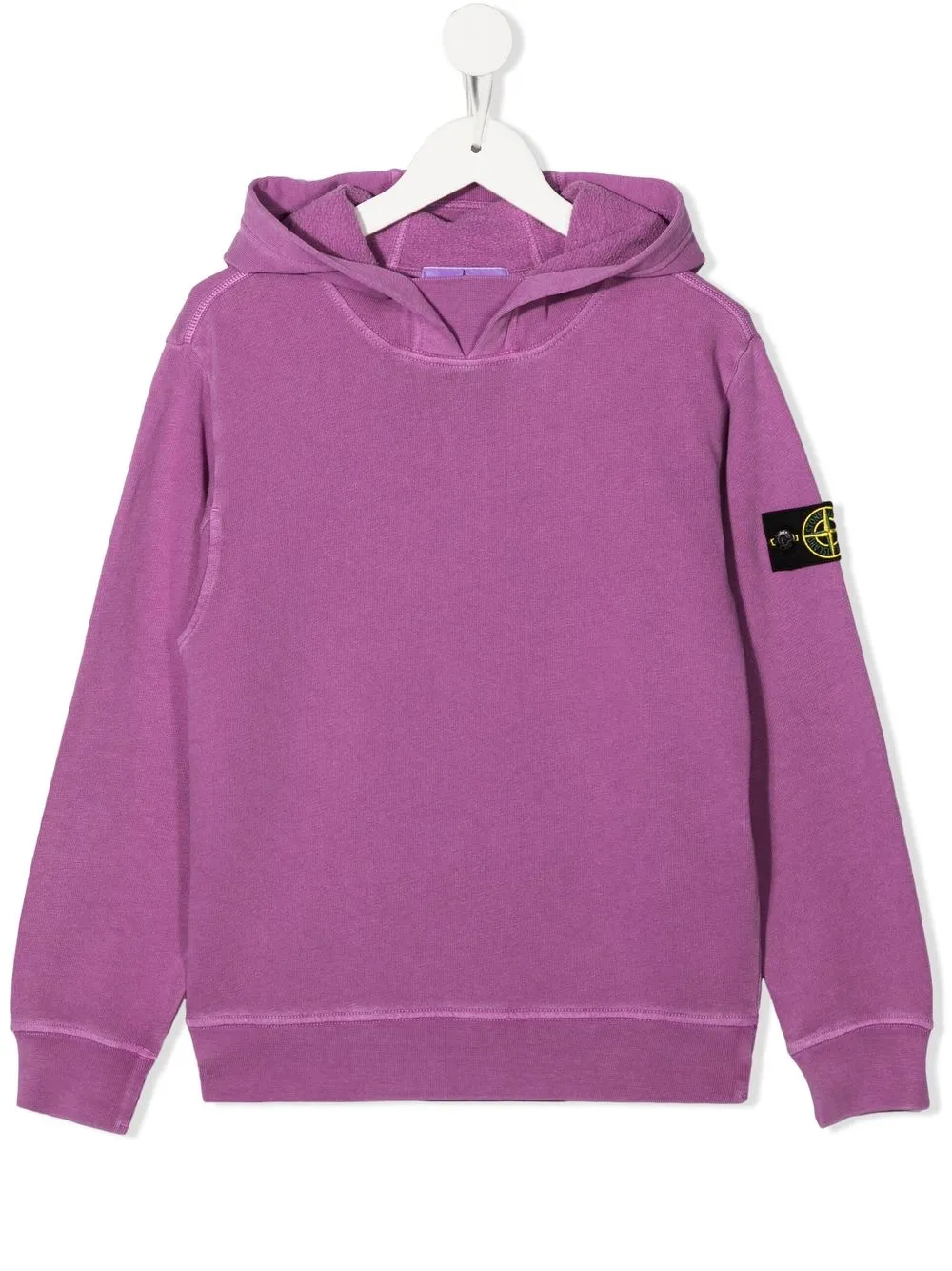 

Худи с нашивкой-логотипом Stone Island Junior, фиолетовый