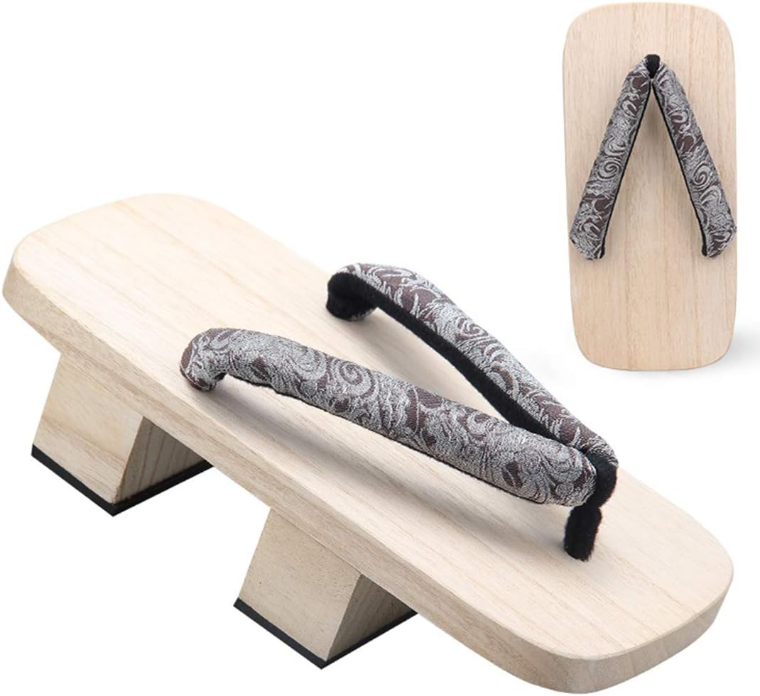 

Мужские японские традиционные деревянные сандалии Эз-софей Гета для косплея Ez-Sofei, коричневый