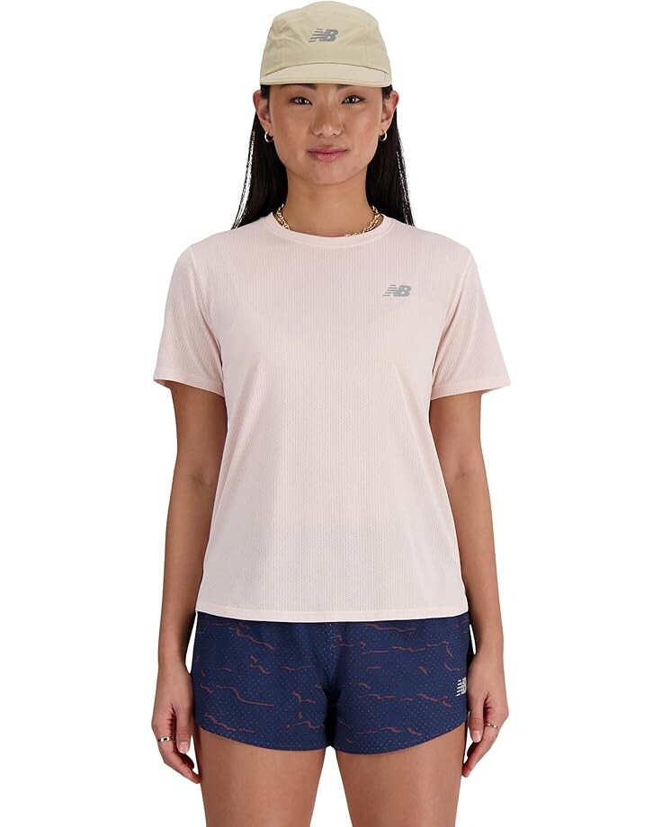 

Футболка New Balance New Balance Athletics Heather, цвет Quartz Pink Heather