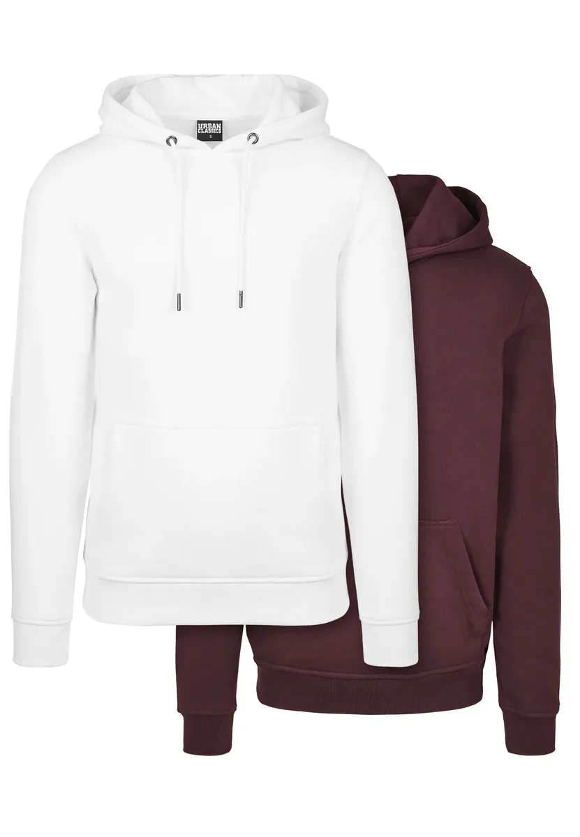 

Толстовка URBAN CLASSICS " Urban Classics Men's Basic Sweat Hoody, 2 шт.", цвет White + Redwine