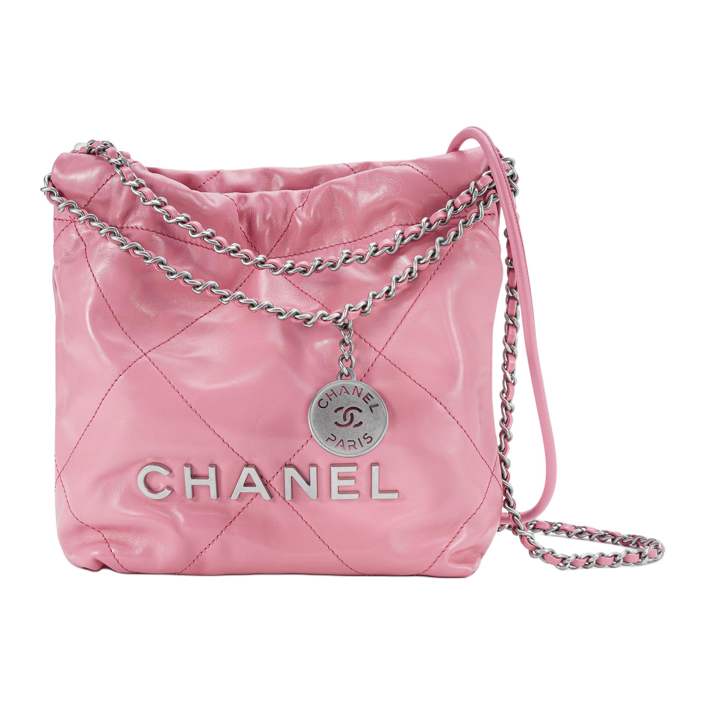 

CHANEL Сумка-ведро из яркой телячьей кожи миниатюрная женская розовая через плечо кроссбоди
