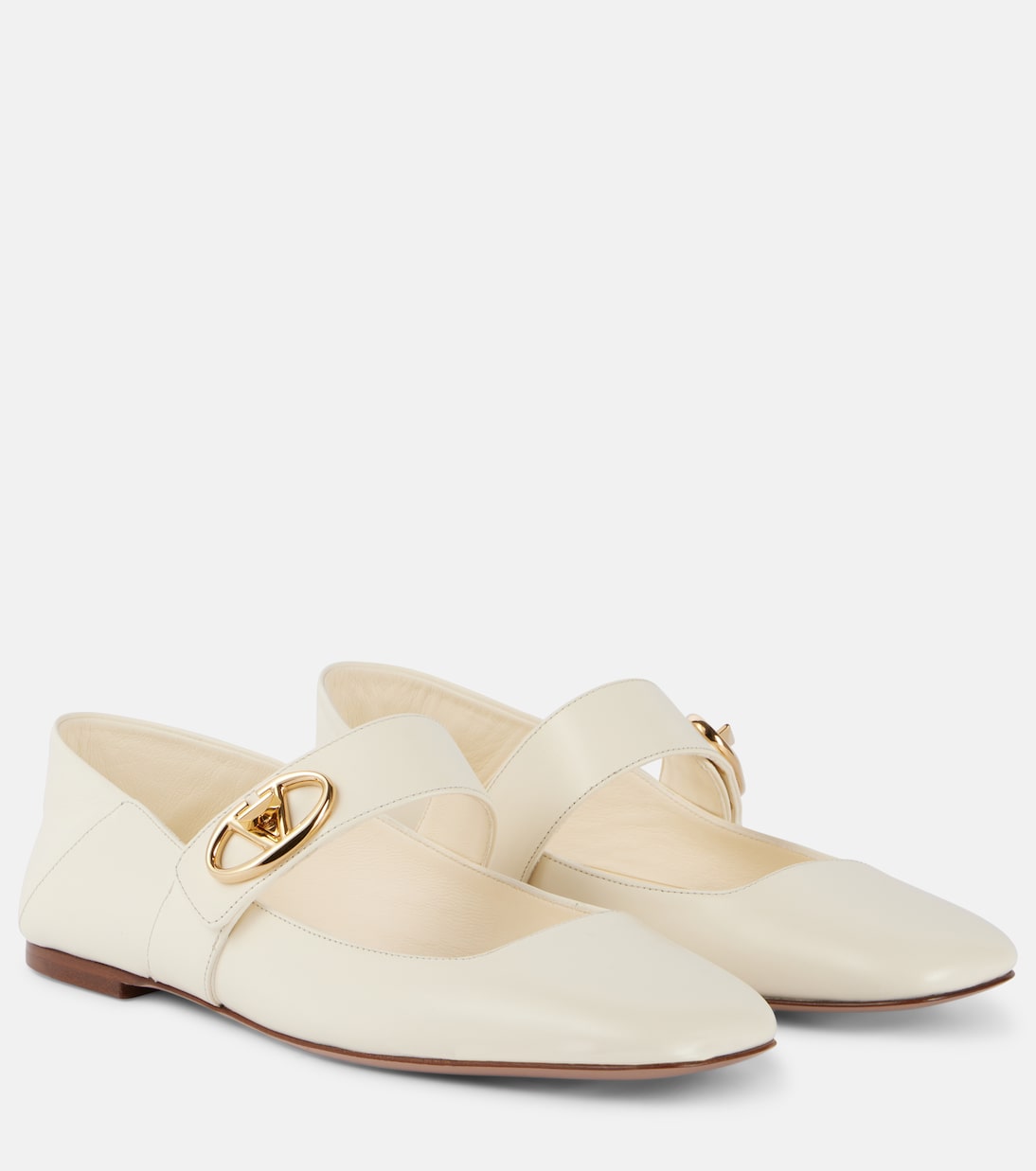 Туфли Мэри Джейн VLogo Locker Valentino Garavani, слоновая кость