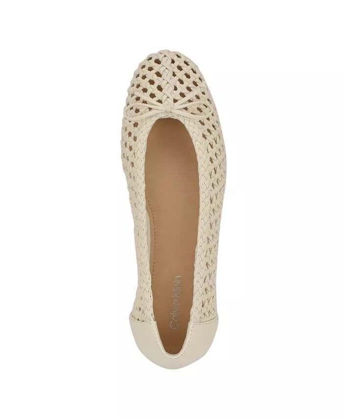 Женские балетки Zatoria Almond Toe Dress Calvin Klein, слоновая кость/кремовый — фото 4
