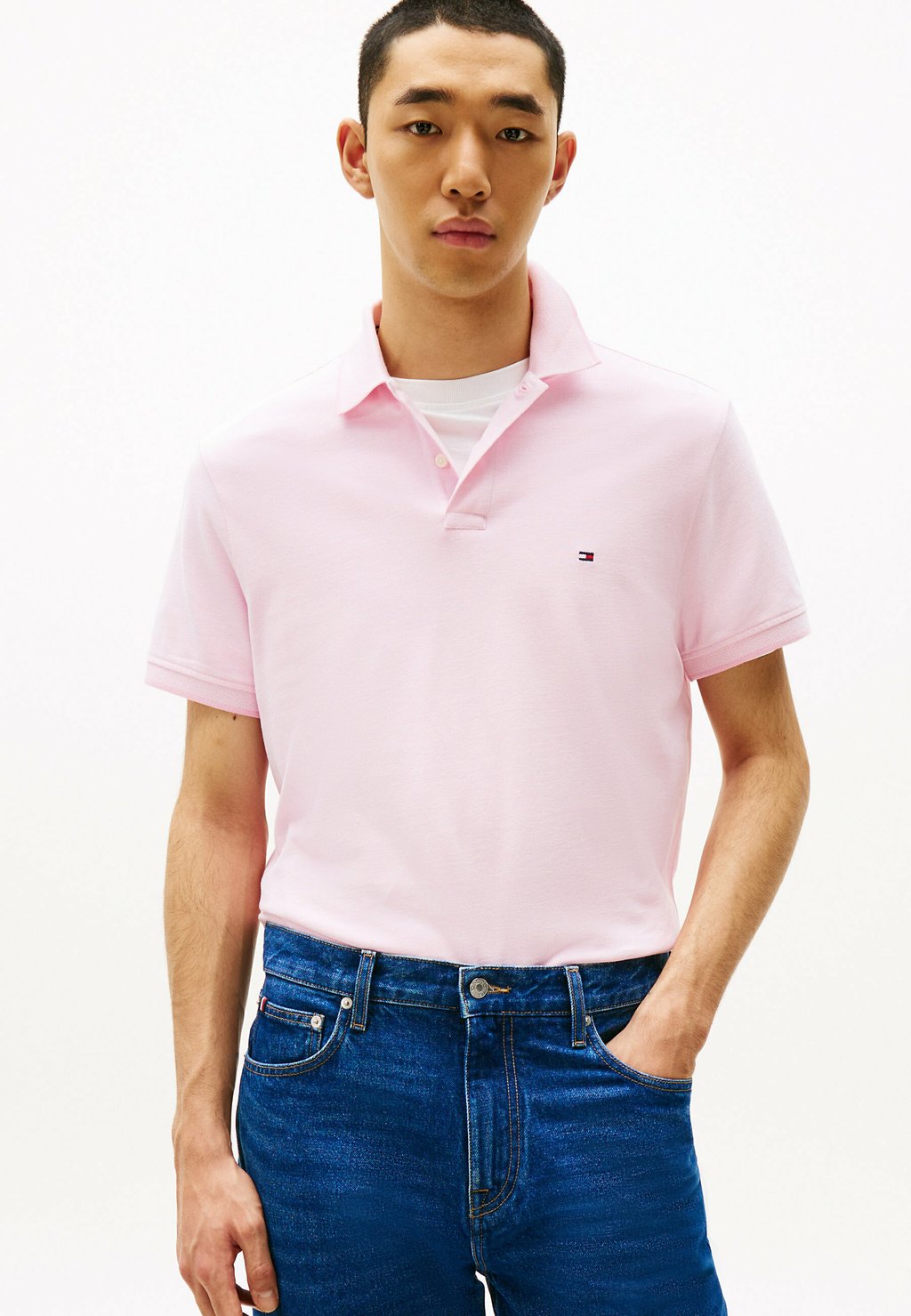 

Поло REGULAR FIT TIPPED OXFORD Tommy Hilfiger, розовый