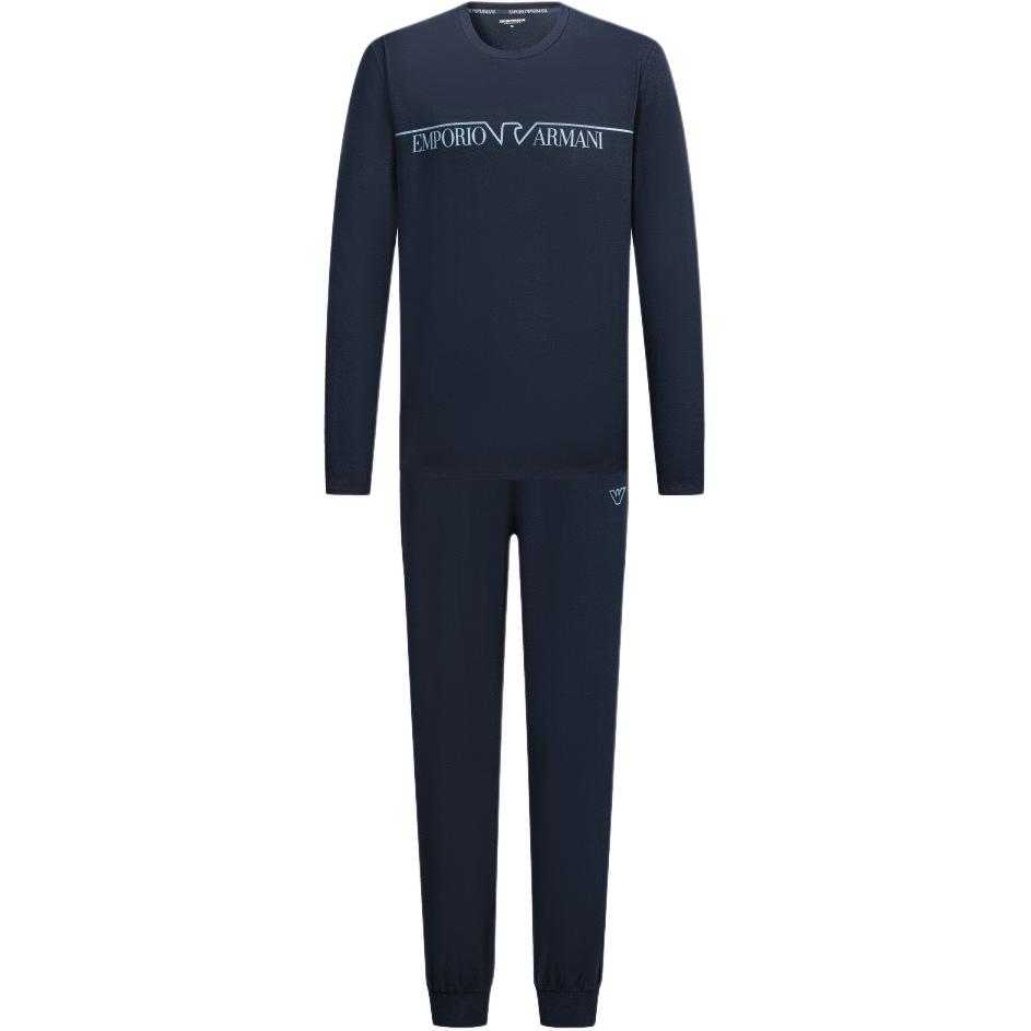 

Пижама из органического хлопка Asv Megalogo EMPORIO ARMANI, темно-синий