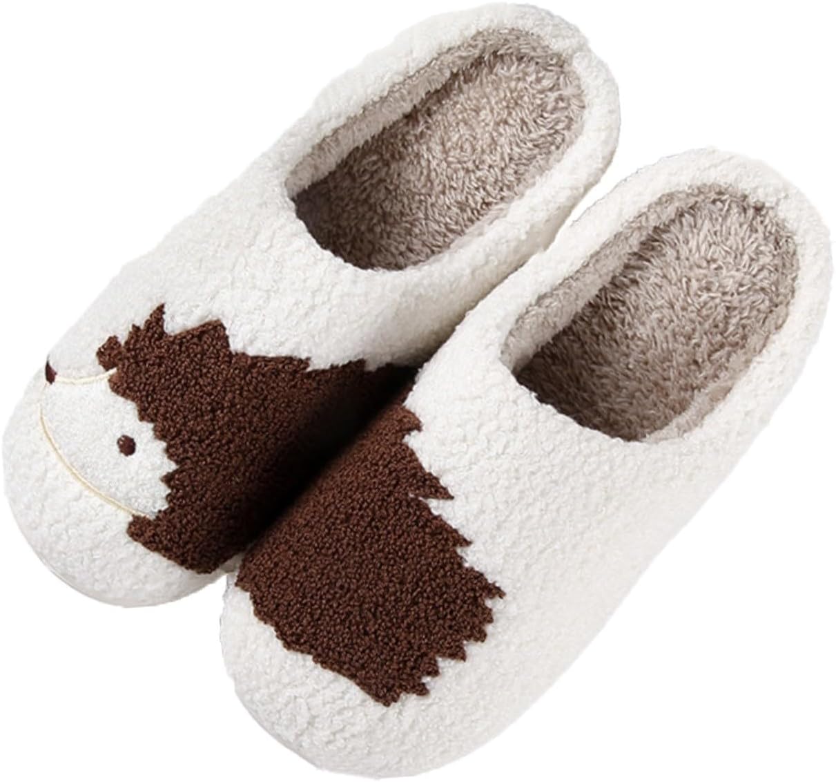 

Рождественские тапочки для женщин и мужчин, зимние пушистые уютные домашние тапочки для женщин, удобная обувь для дома и улицы Generic, коричневый