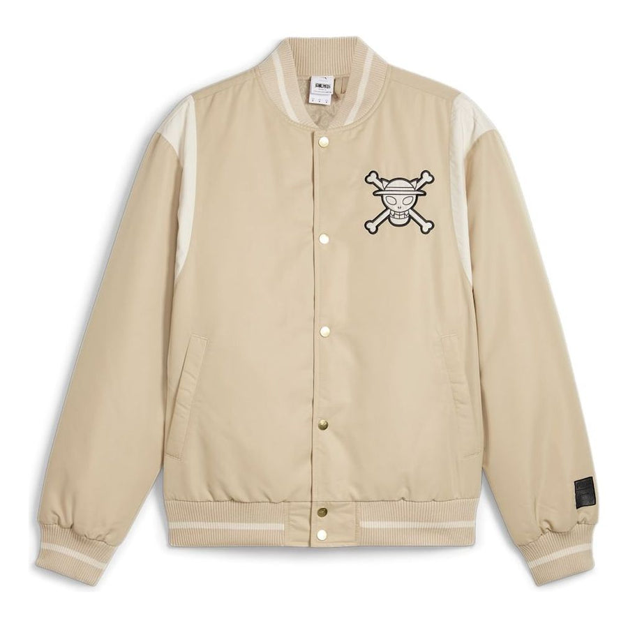 

Куртка PUMA x ONE PIECE Baseball Jacket 'Putty', желто-коричневый