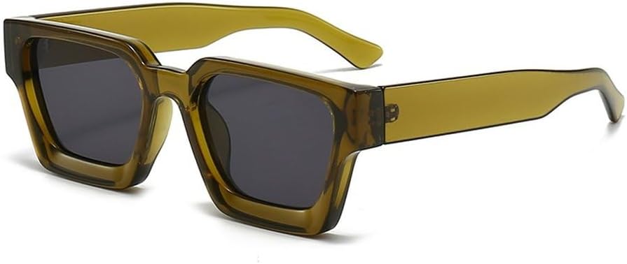 

Популярные женские прямоугольные солнцезащитные очки в стиле ретро, ​​мужские тонированные очки в стиле ретро, ​​флуоресцентные однотонные очки конфетного цвета GHVWYX, Olive Grey