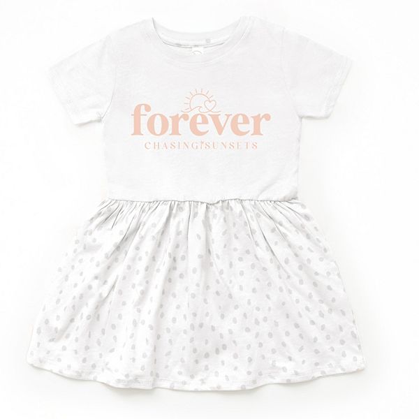 

Платье Forever Chasing Sunsets для малышей The Juniper Shop, White Spot