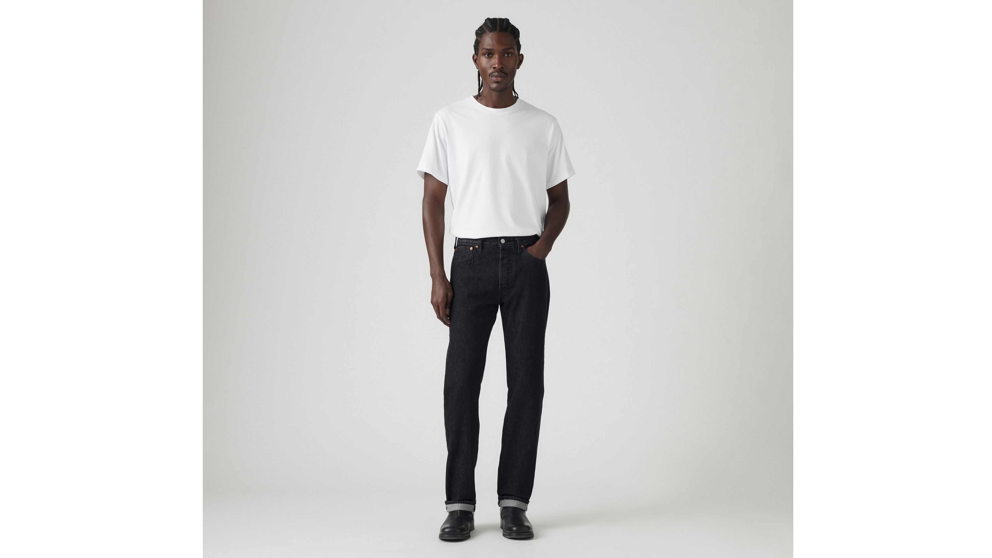 501 Оригинальные джинсы Selvedge для мужчин Levi's, цвет Big Step Rinse - Black — фото 3
