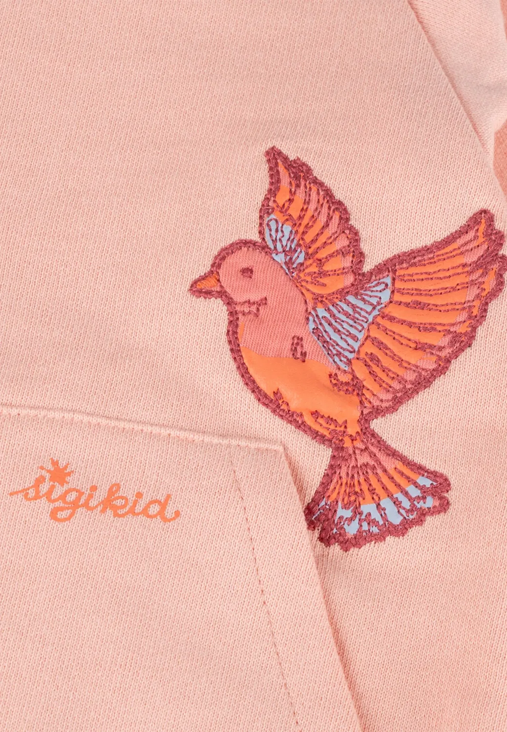 Спортивная куртка с птичками, Sigikid, светло-розовая — фото 3