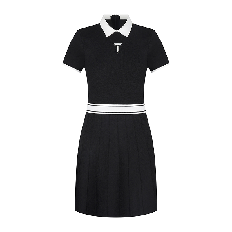 

Женское платье с коротким рукавом EUROPEAN TOUR, черный