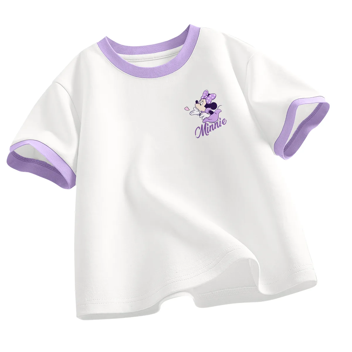 Футболка для детей Crew Neck Moderate Disney, di fei kissy k белый фиолетовый