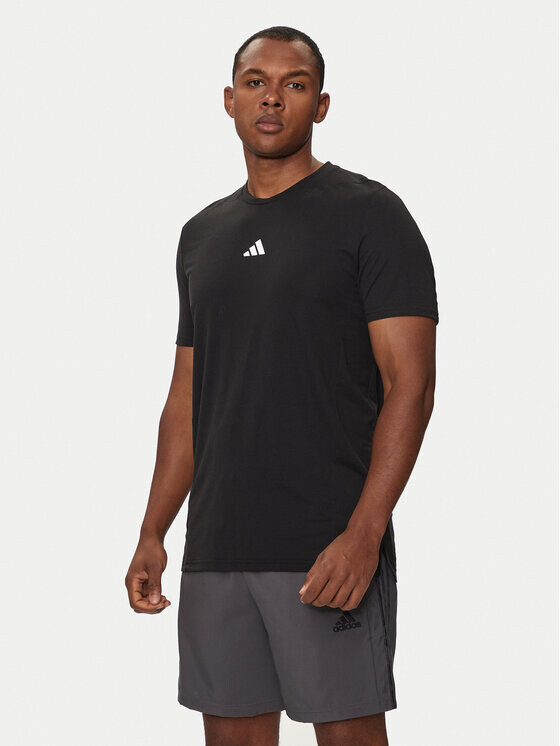 

Техническая футболка узкого кроя Adidas, черный