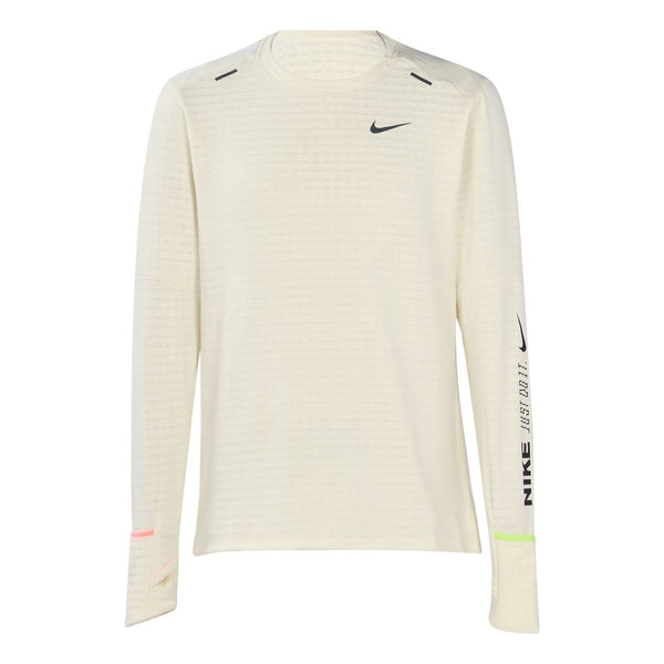 

Футболка Nike M Nk TF Turf Rpl Elmnt Crew Tip Tee 'Cream White', белый