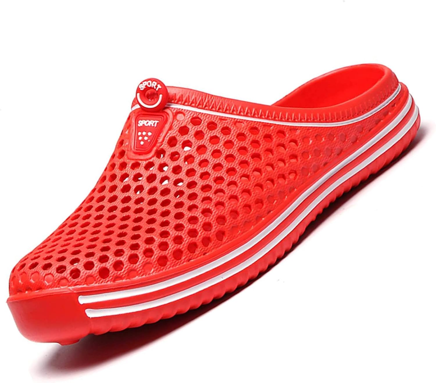 

Женские садовые сабо, унисекс, сетчатые, дышащие, легкие летние пляжные сандалии для ходьбы Reverseclock, красный