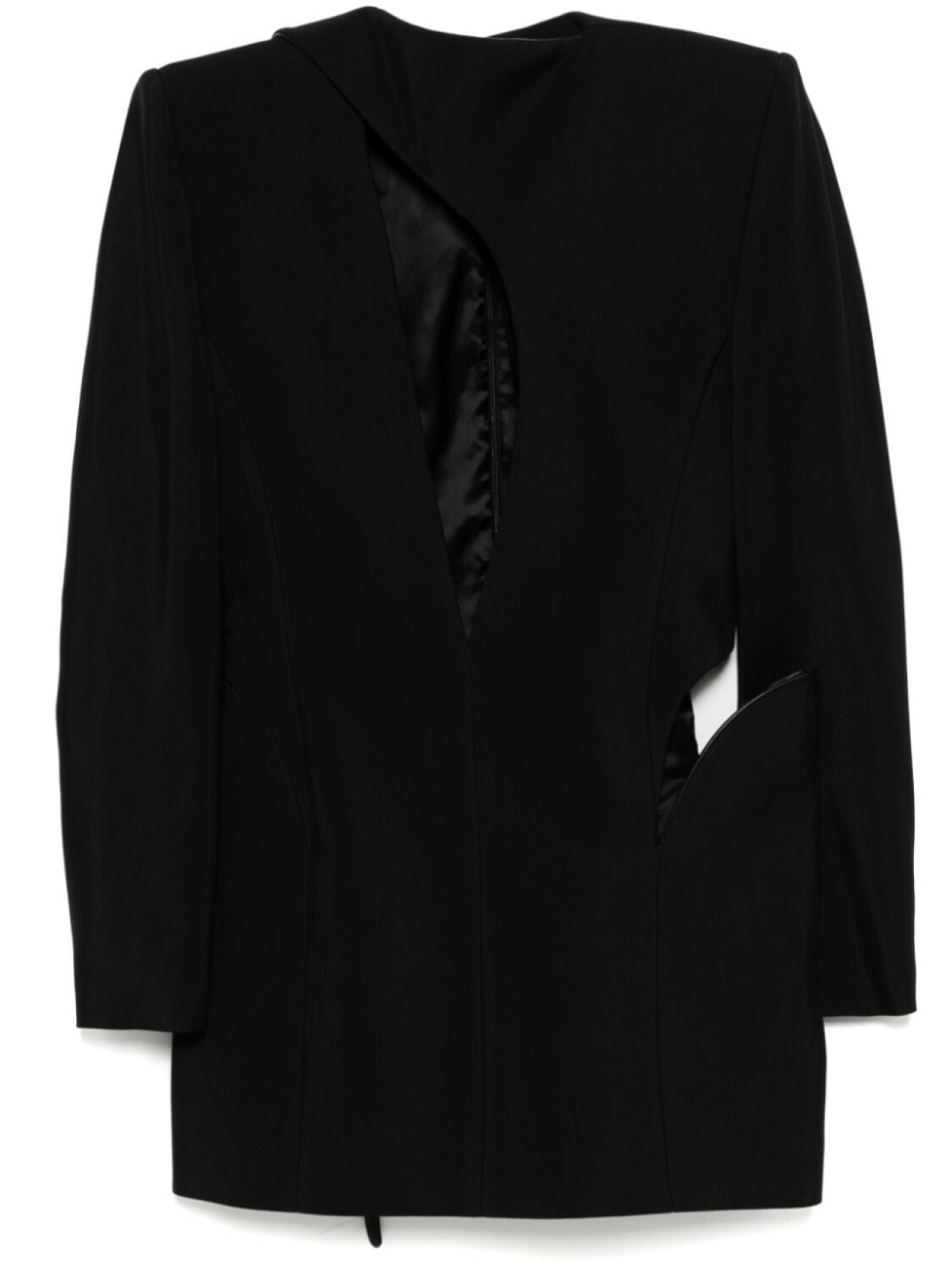 

Платье строгого кроя с вырезами Mugler, черный