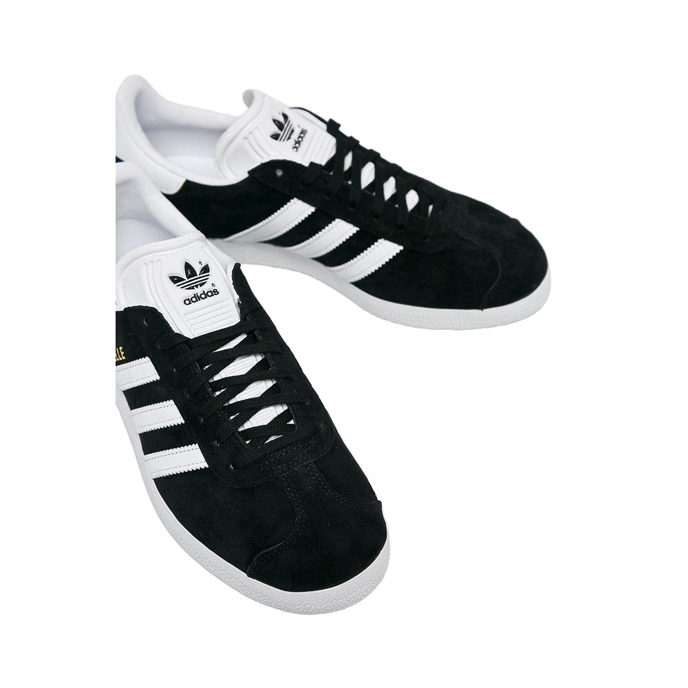 Черные кожаные кроссовки Adidas, черный — фото 2
