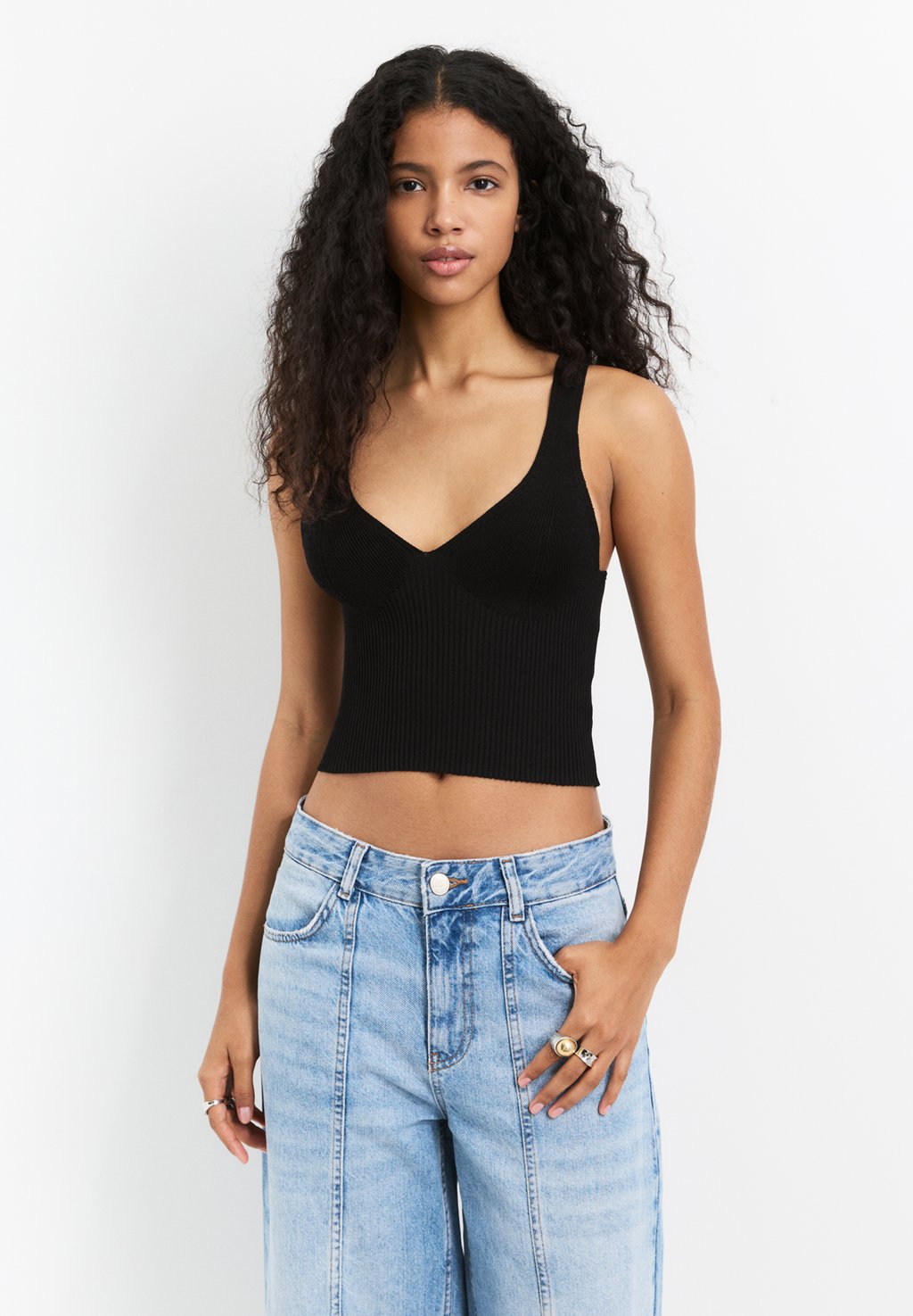 

Топ PULL&BEAR, черный