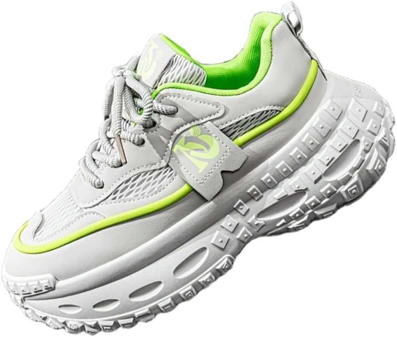 

Мужские дышащие кроссовки из сетки - легкие, с утолщенной амортизирующей подошвой, низкий верх с шнуровкой, подходят для прогулок, бега и повседневной носки весной/летом Clolinde, серый