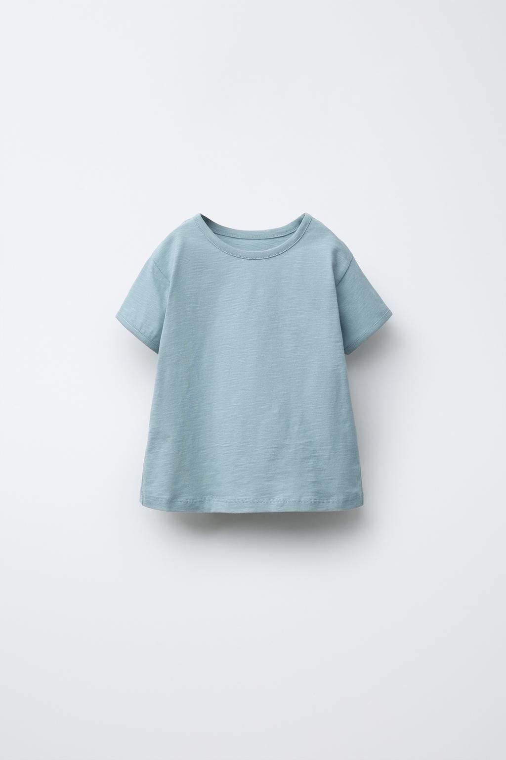 

Футболка с рюшами на спине ZARA, синий