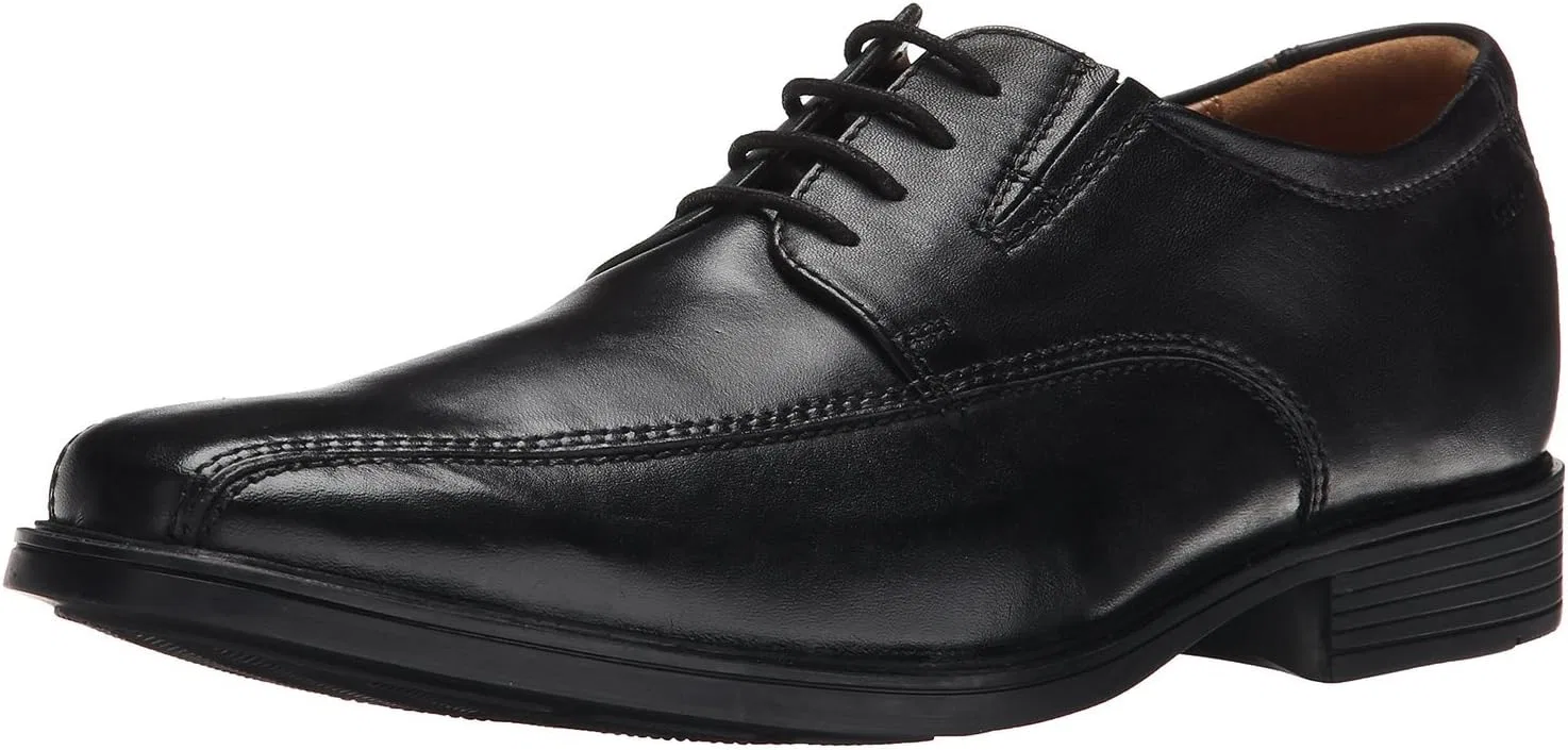 Мужские туфли-дерби Clarks Tilden Walk, Schwarz (Black Leather)