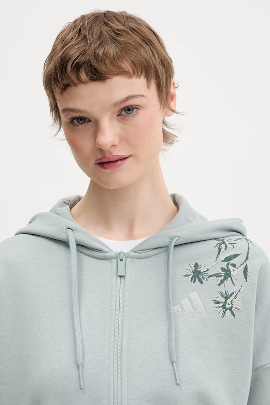 Толстовка essentials Adidas, зеленый — фото 4