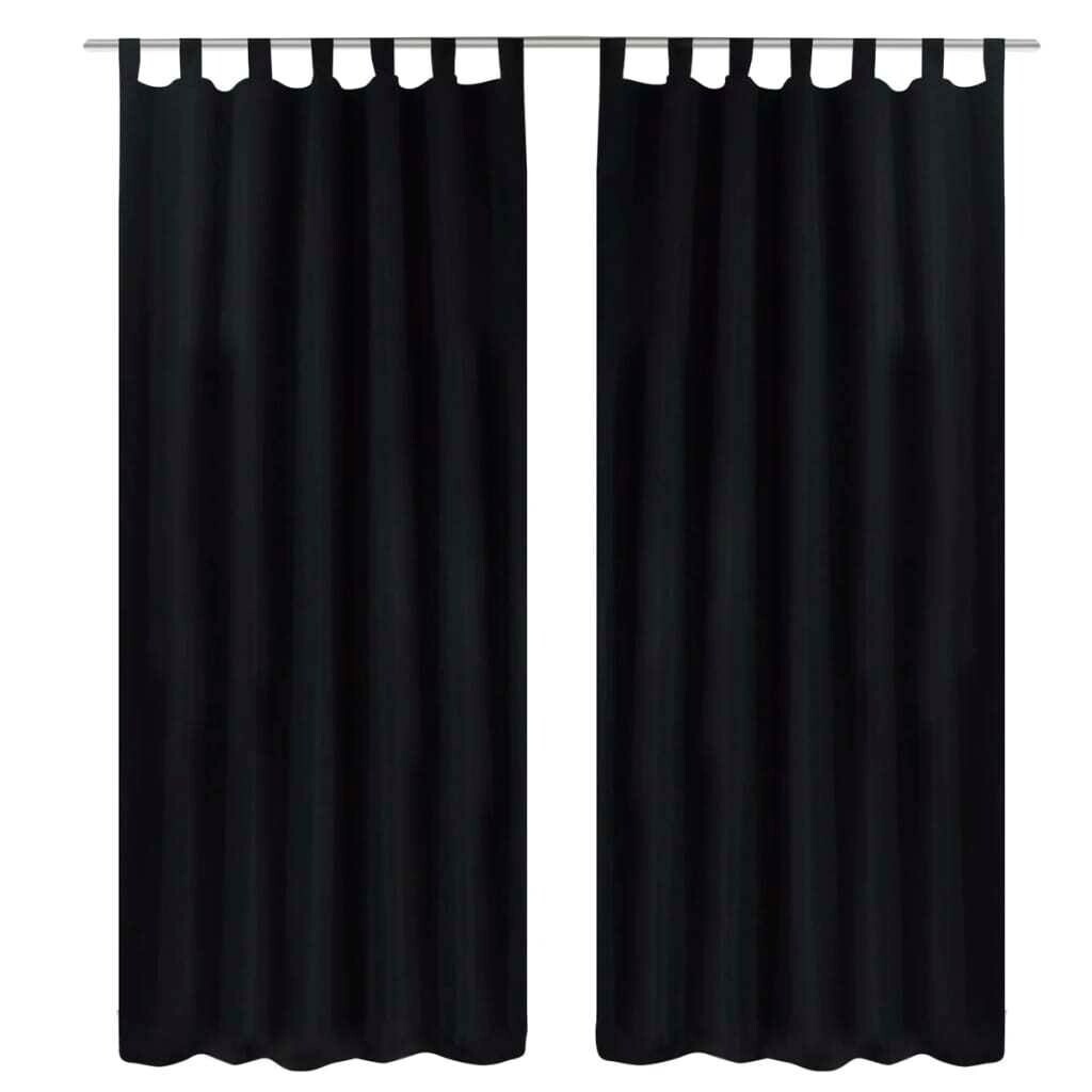 

Шторы из сатина 2-части 140 х 245 см черные DKD HOME DECOR, черный