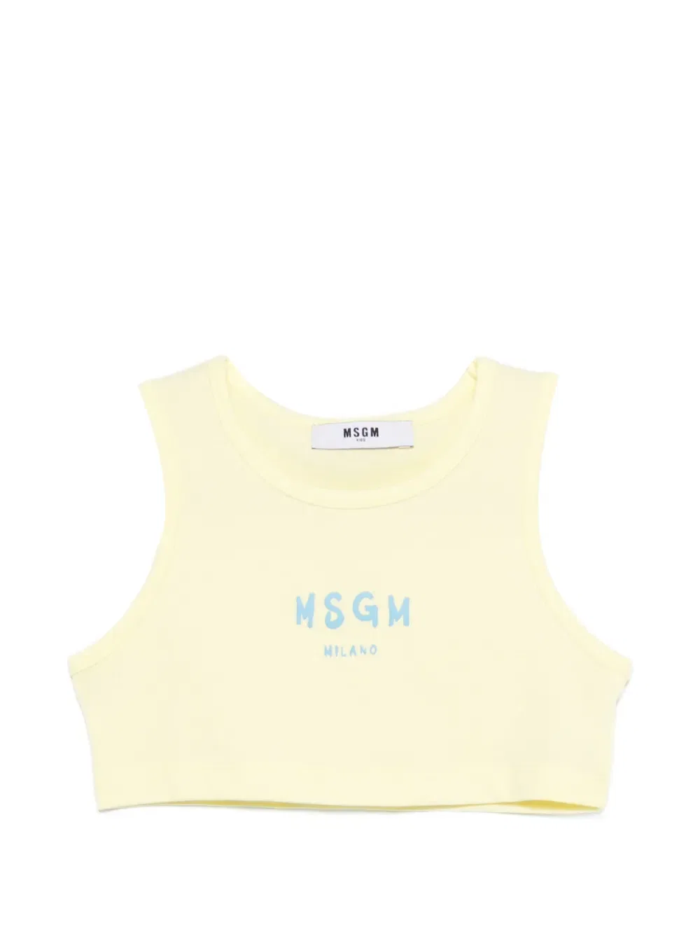 Топ с логотипом Msgm Kids, желтый