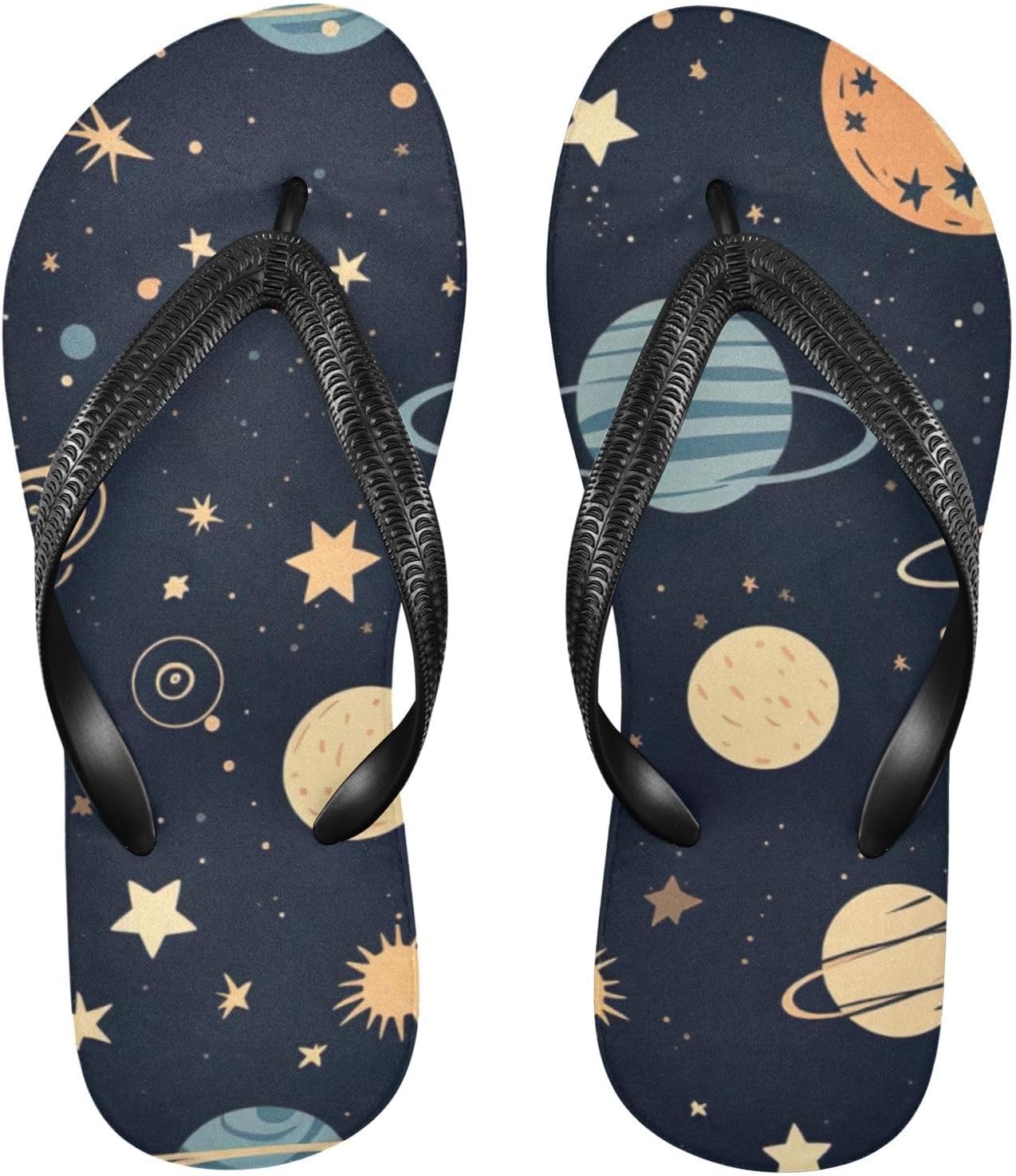 

Женские и мужские летние пляжные шлепанцы Space Planet Galaxy, повседневные сандалии для душа Kfbe
