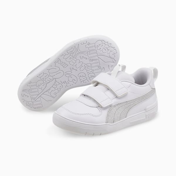 Маленькие дети не любят кроссовки Multiflex Glitz Formstrip Puma, белый — фото 2