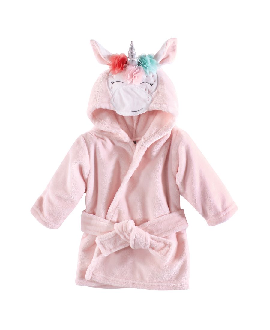 

Мягкий халат с изображением мордочки плюшевого животного Hudson Baby, Pink