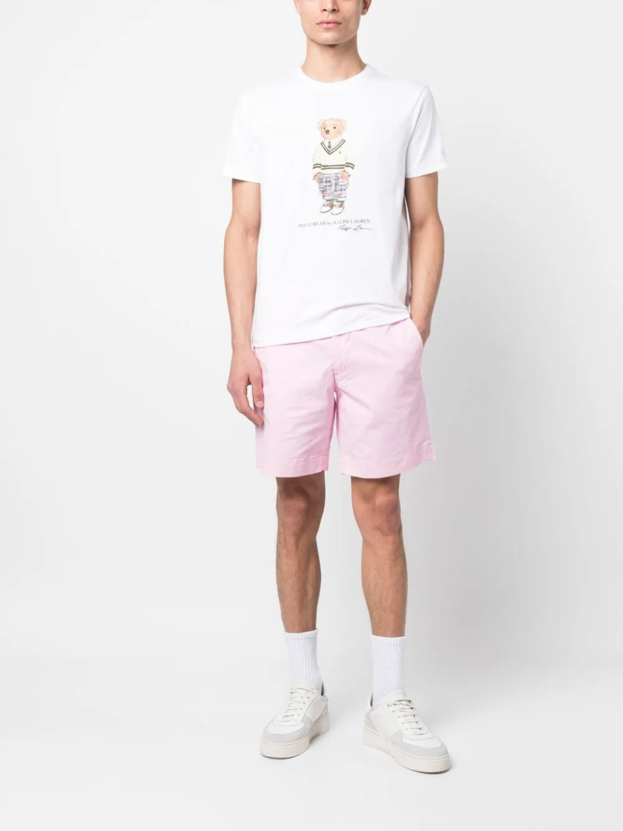 Шорты чинос с вышитым логотипом Polo Ralph Lauren, розовый — фото 2