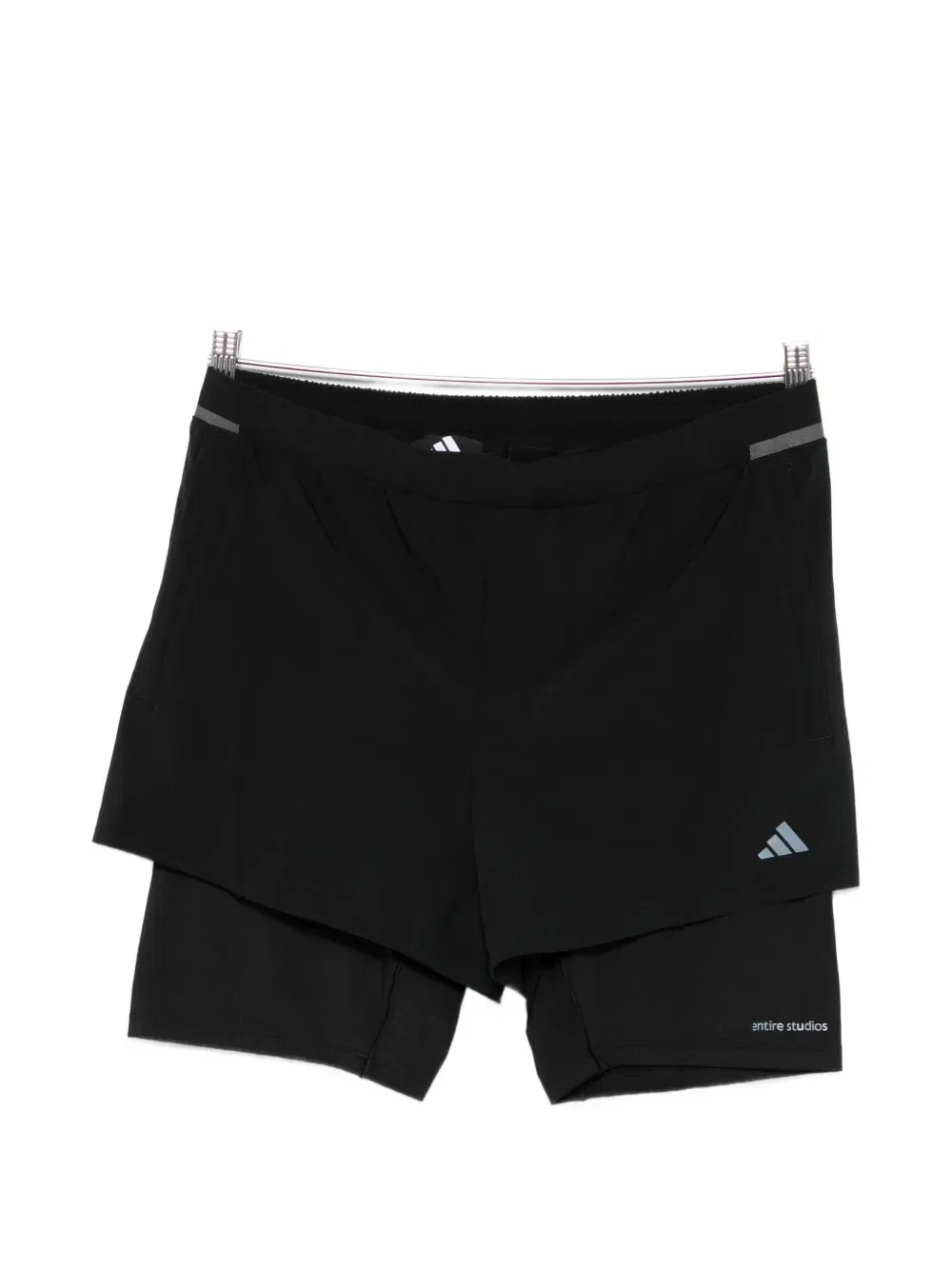 Шорты многослойные с логотипом X Adidas, черный