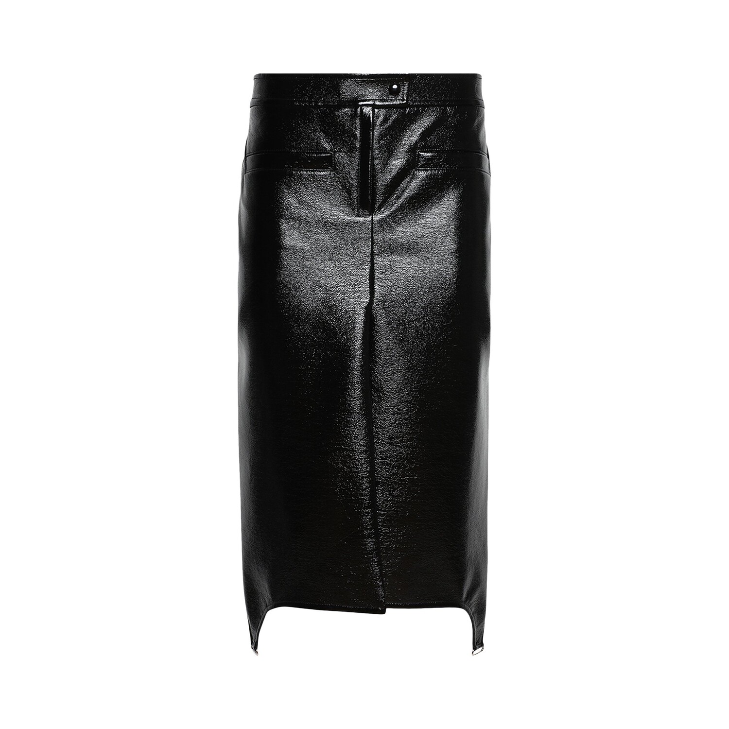 

Длинная юбка с подтяжками Courrèges, черная