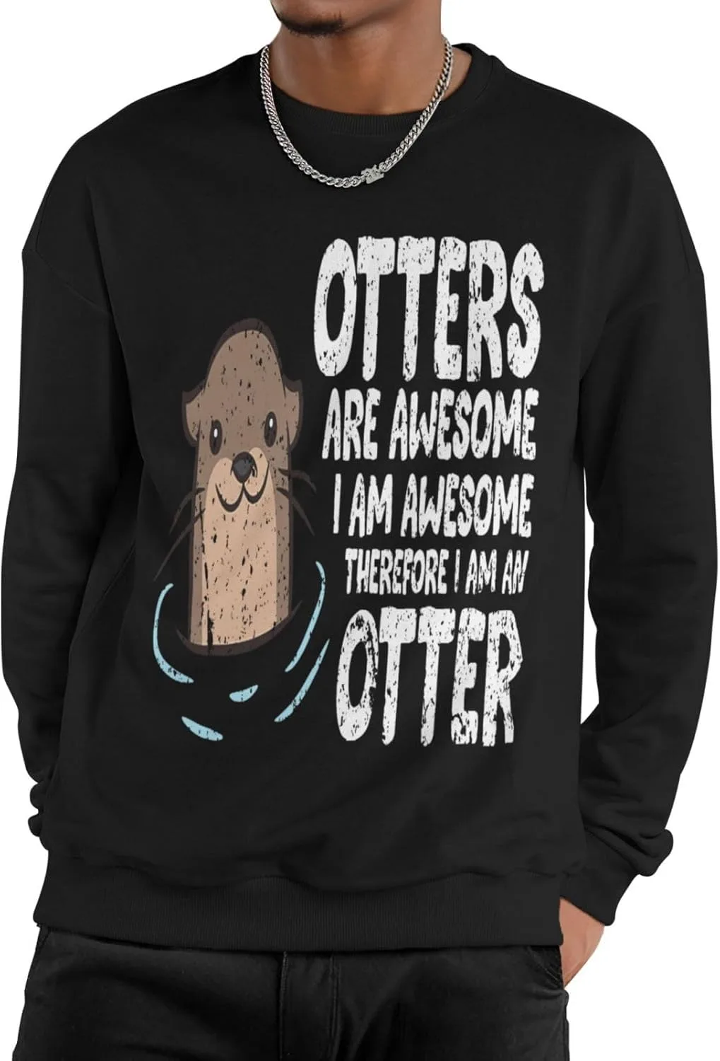 

Свитшот мужской с принтом "морская выдра" EHWENSK