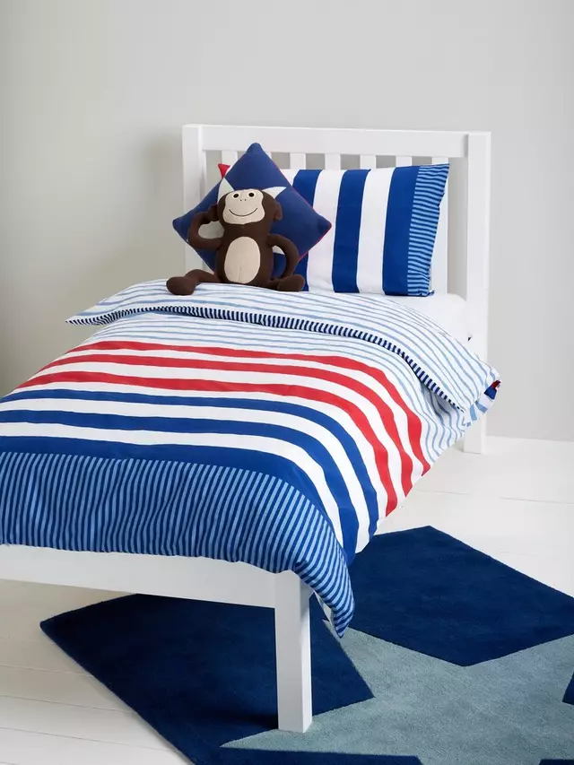 

Комплект из пододеяльников и наволочки John Lewis Stars and Stripes Reversible Pure Cotton, разноцветный