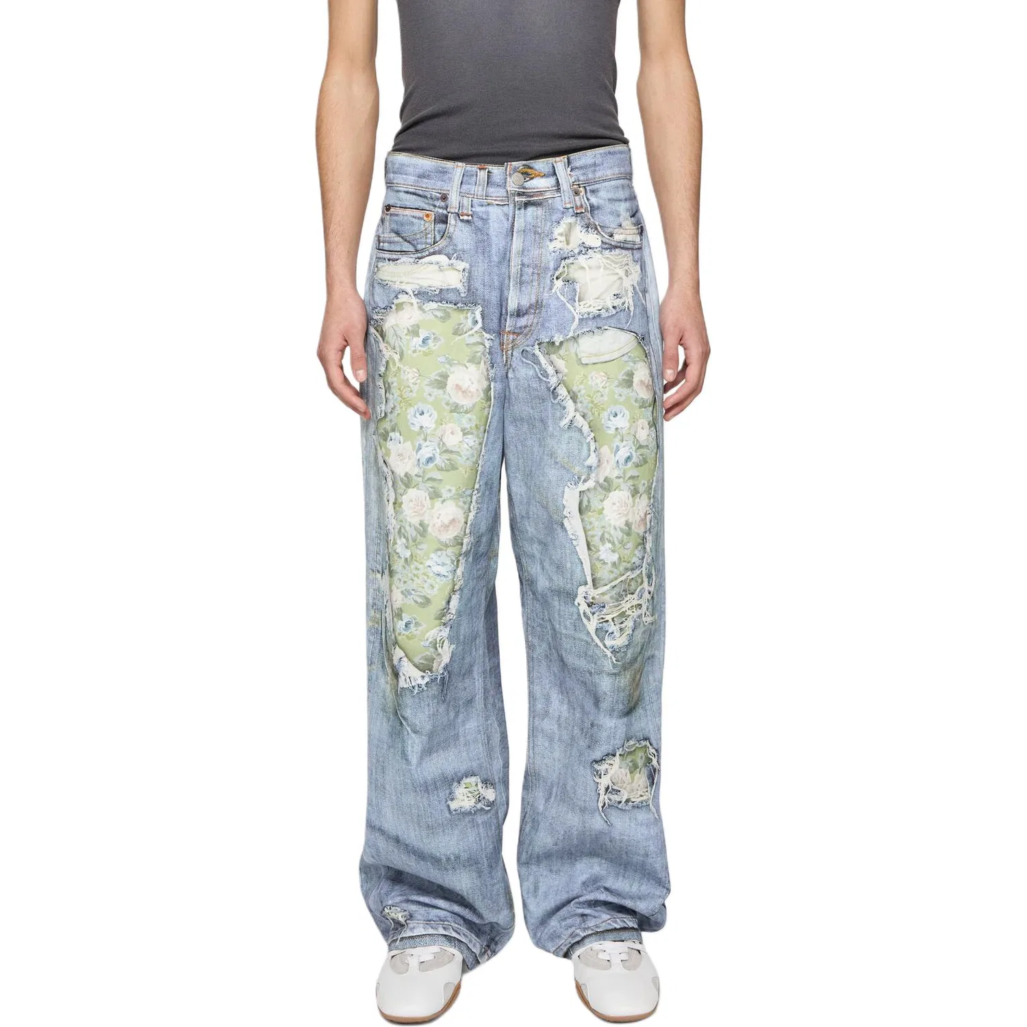 Джинсы Midsummer Capsule Collection SS26 Acne Studios сине-зеленые — фото 4