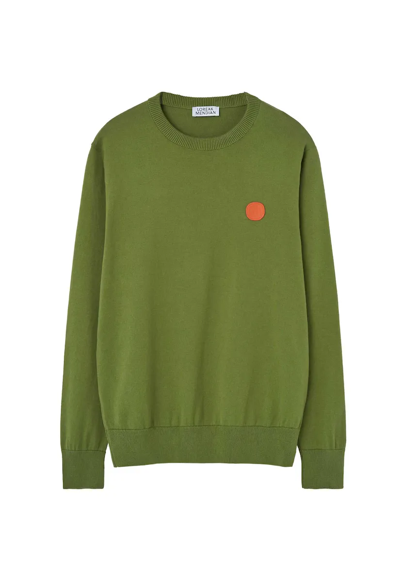 

Мужской хлопковый свитер с круглым вырезом Loreak Mendian, зеленый