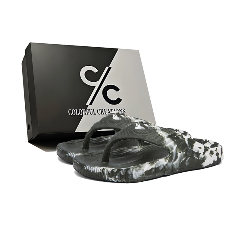 

Мужские шлепанцы из ЭВА с вырезами, тихие, устойчивые к запахам, износостойкие, нескользящие Colorful Creations, Green