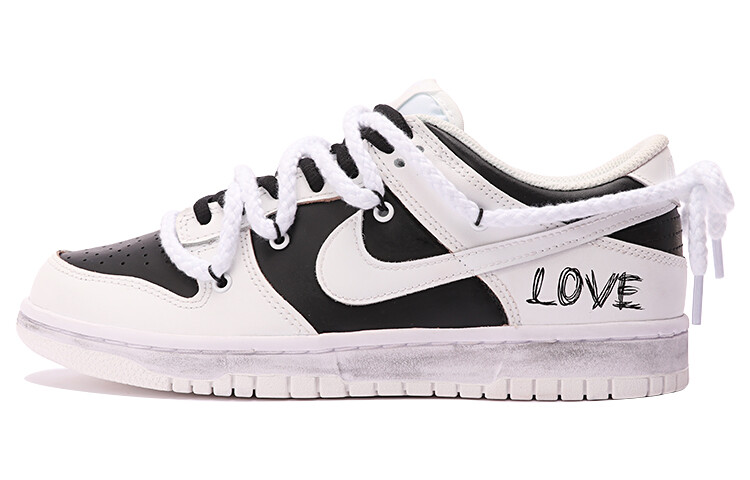 

Кроссовки Nike Dunk Skateboard Shoes Women's Low-Top Black White, Черный, Кроссовки Nike Dunk Skateboard Shoes Women's Low-Top Black White