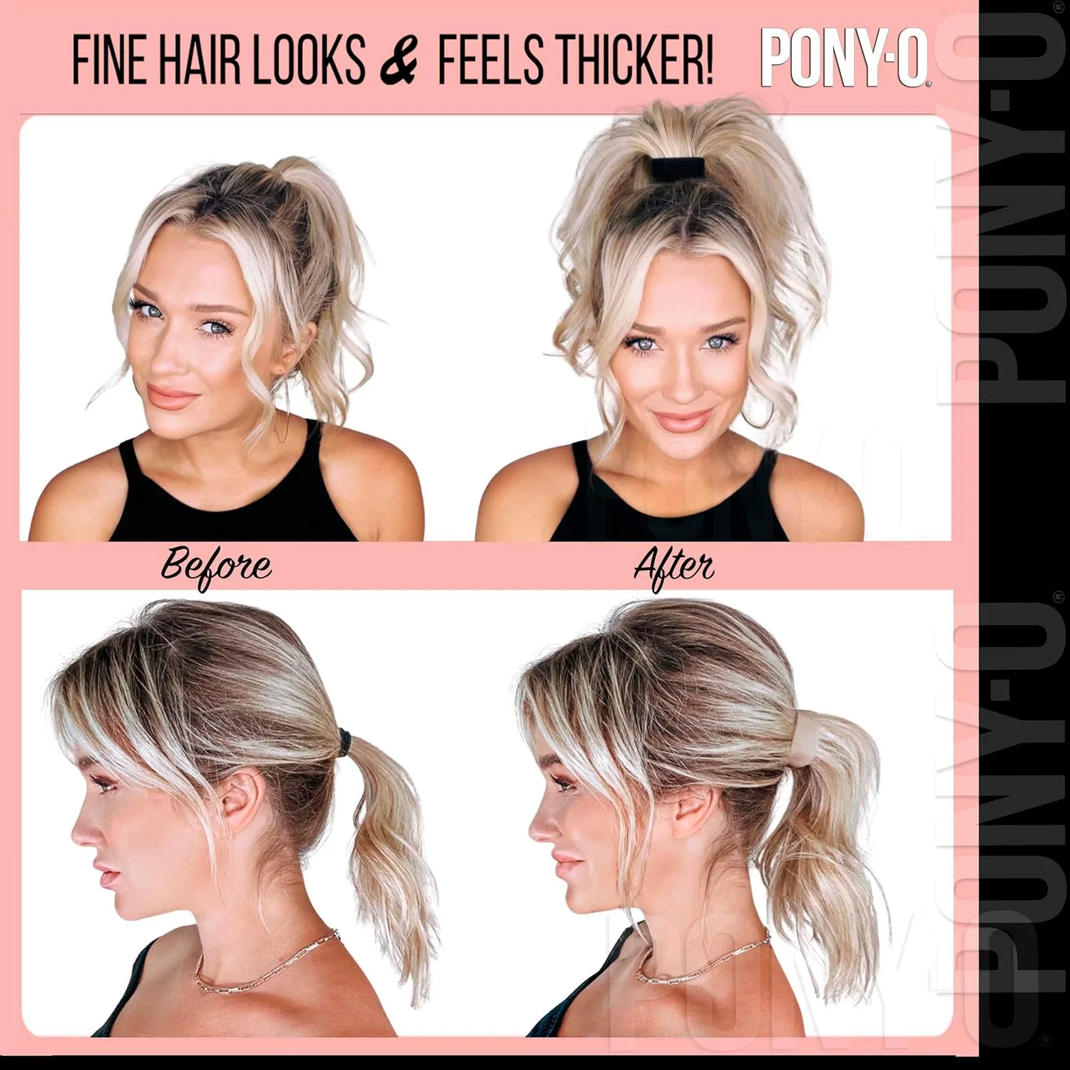 Две гибкие резинки для волос PONY-O Bendable Hair Scrunchies для тонких и нормальных волос (коричневые) Pony-O, Brown — фото 3