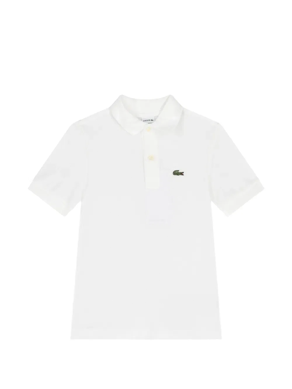 Рубашка-поло с пуговицами и имитацией крокодиловой кожи Lacoste, белый