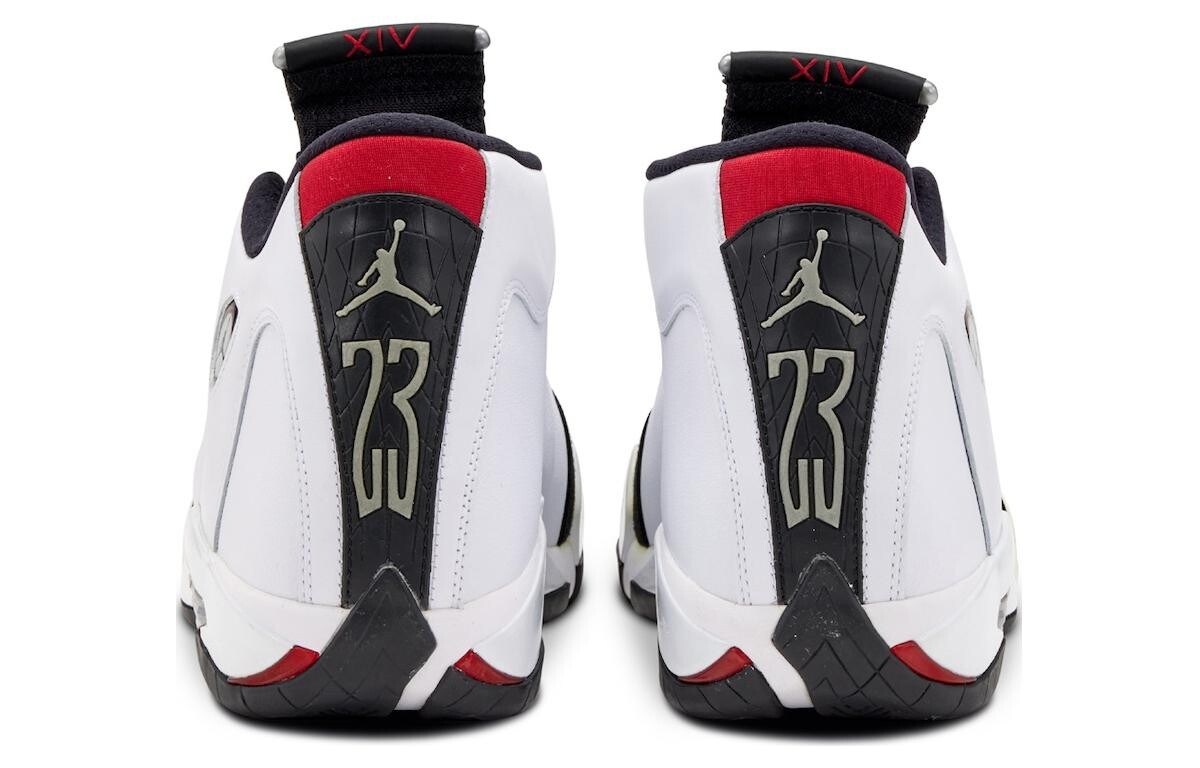 Кроссовки Air Jordan 14 Vintage Basketball Shoes Men Mid-top White/Black, белый/черный — фото 3