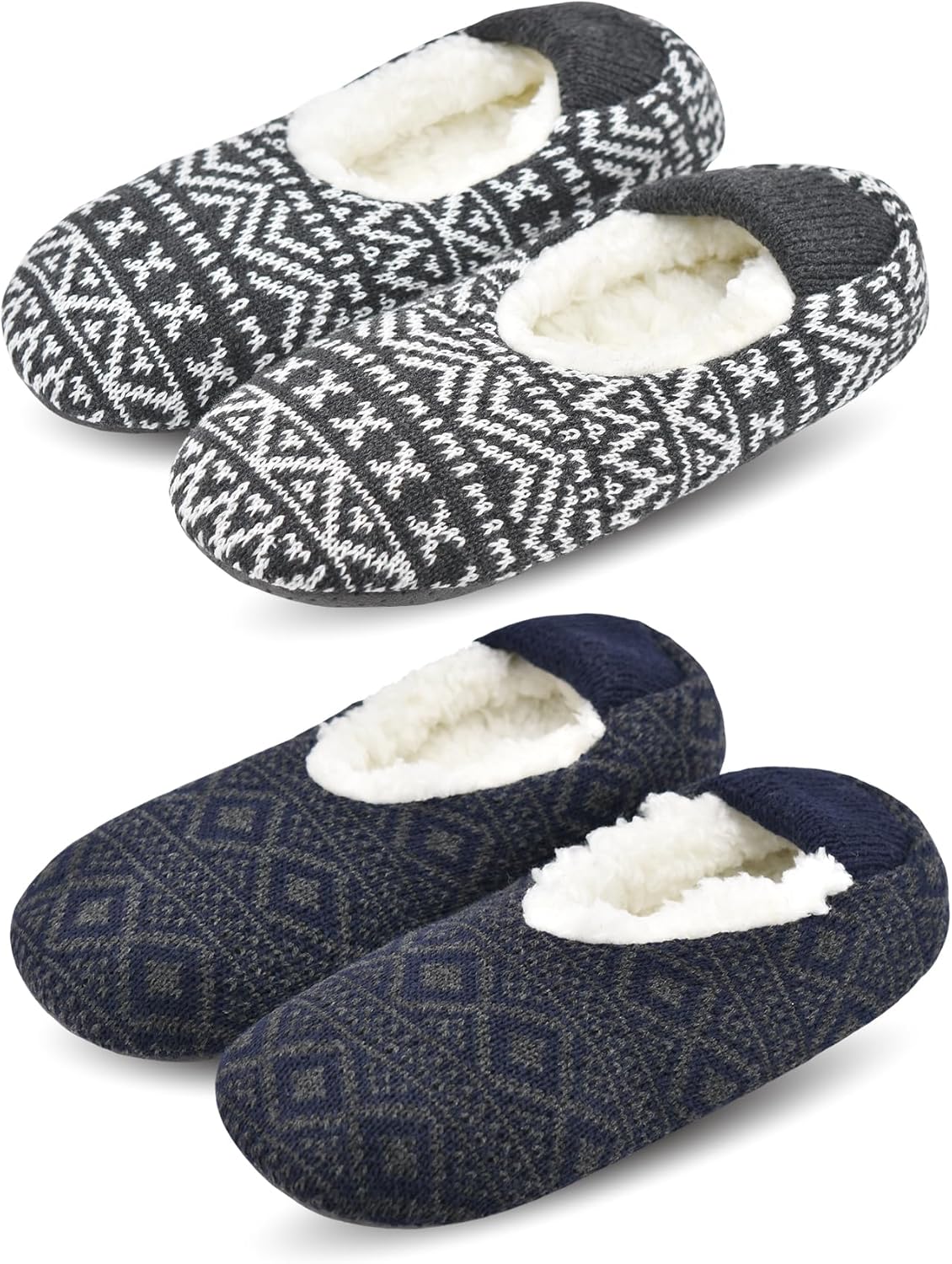 

Мужские уютные мягкие носки-тапочки с нескользящей подошвой, теплые носки-тапочки с захватами для мужчин, пушистые домашние тапочки Vaguku, серый