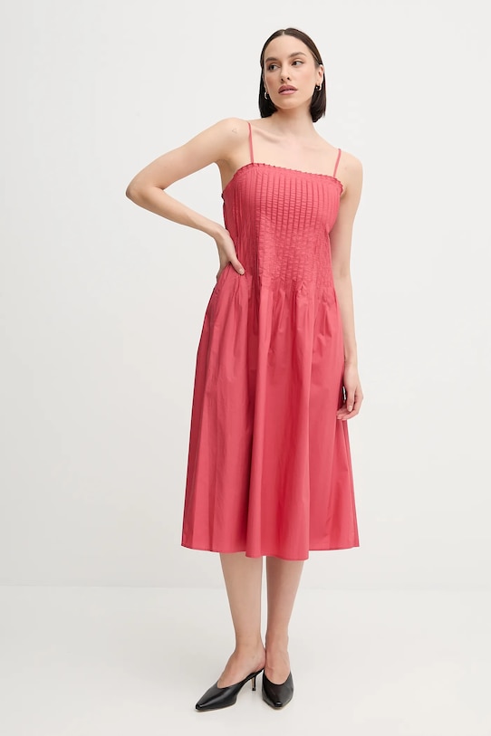 

Хлопковое платье Sisley, розовый