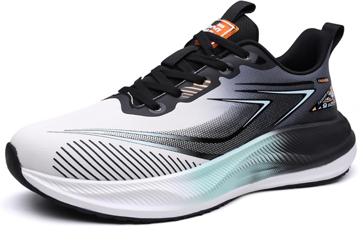 

Мужские стильные сетчатые кроссовки с круглым носком и шнуровкой, мягкой подошвой, легкой амортизацией и комфортные для бега, подходят для стадиона, спортзала и прогулок Igzbibg, белый