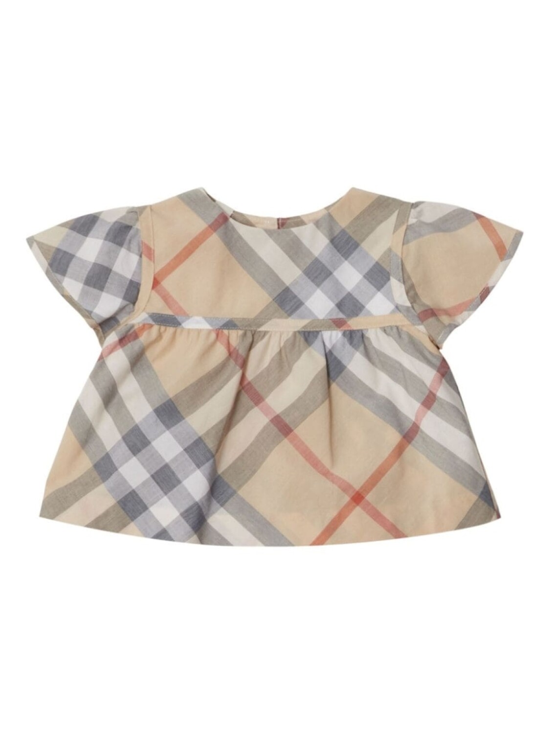 

Burberry Kids блузка из хлопка в клетку, нейтральный цвет